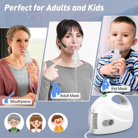 Portable VITA-Mist Nebulizer Air Compressor Machine for Kids & Adults Latex Free - Picture 10 of 10